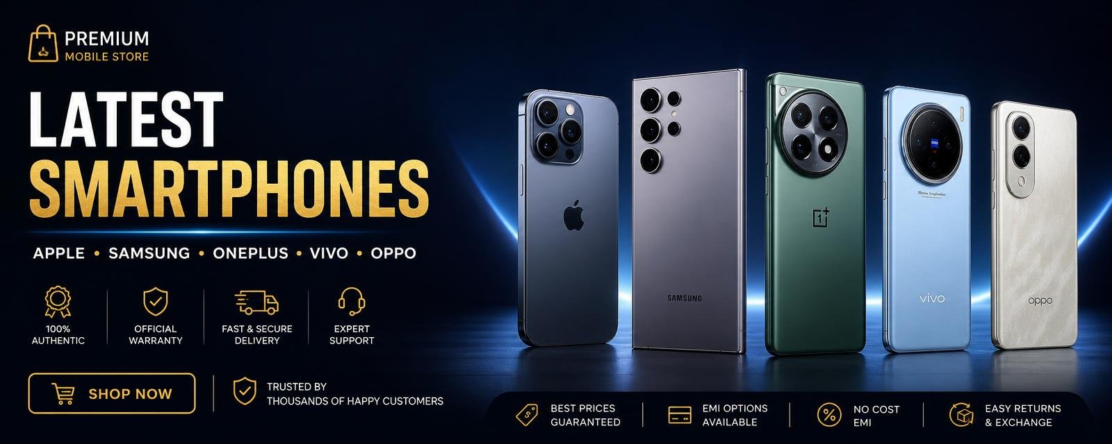 Latest smartphones from Apple, Samsung, OnePlus, vivo and OPPO